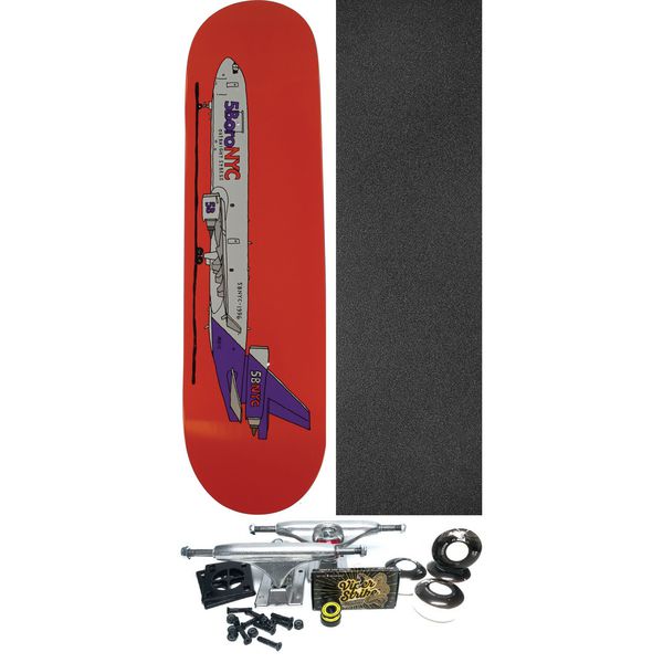 5Boro NYC Skateboards Stefan Marx Cargo Plane Overnight Stress Skateboard Deck - 8.5" x 32" - Complete Skateboard Bundle